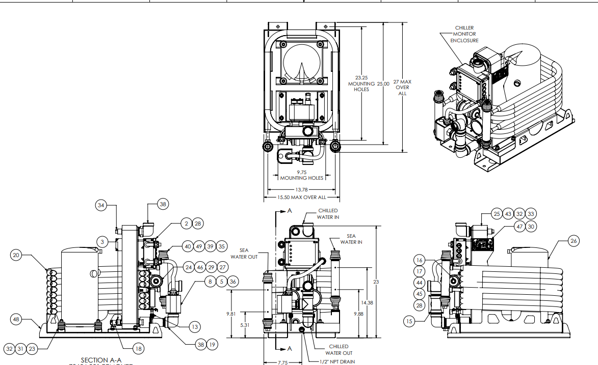 Flagship FM48CW Dimensions