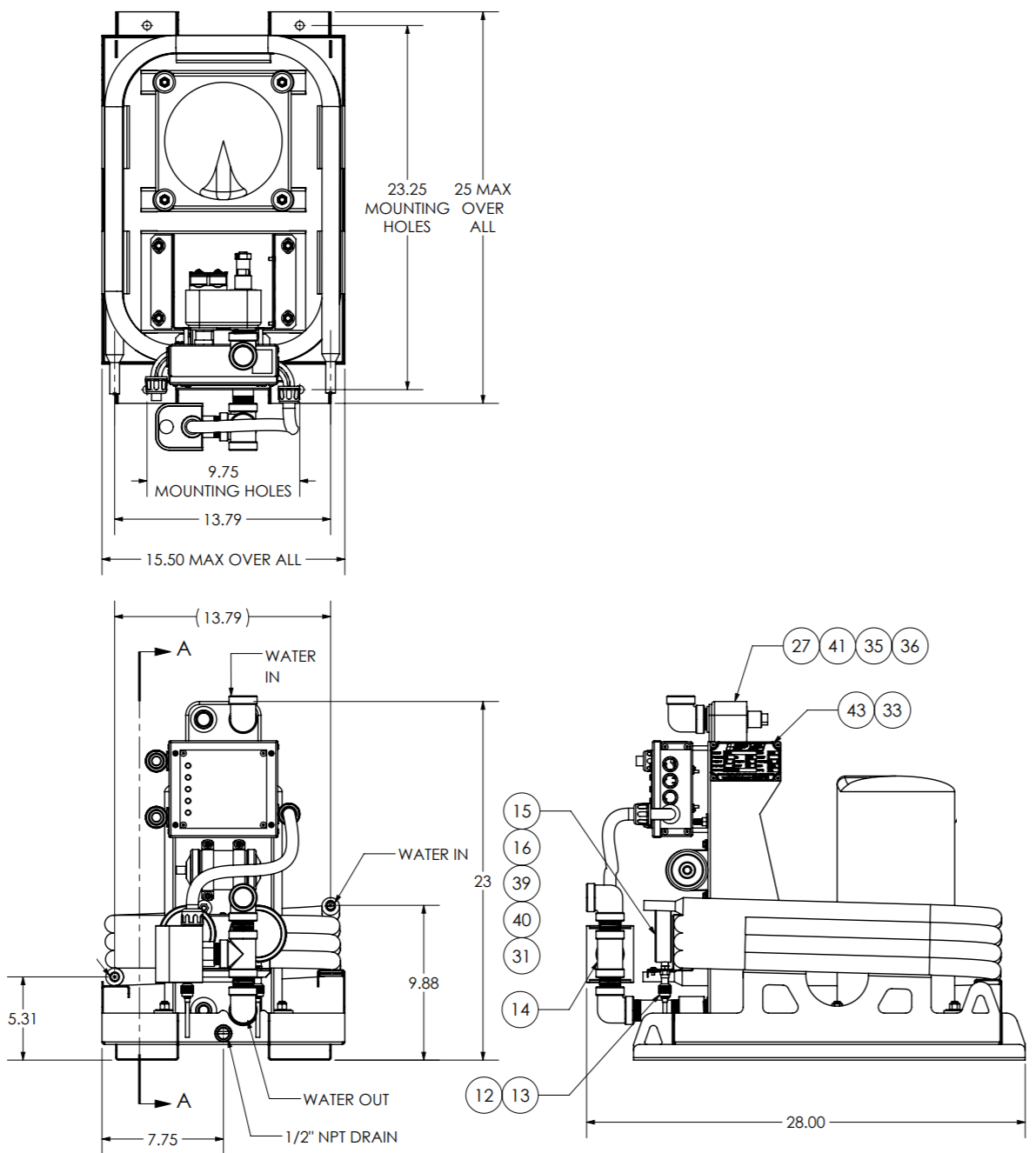 Flagship FM24CW Dimensions